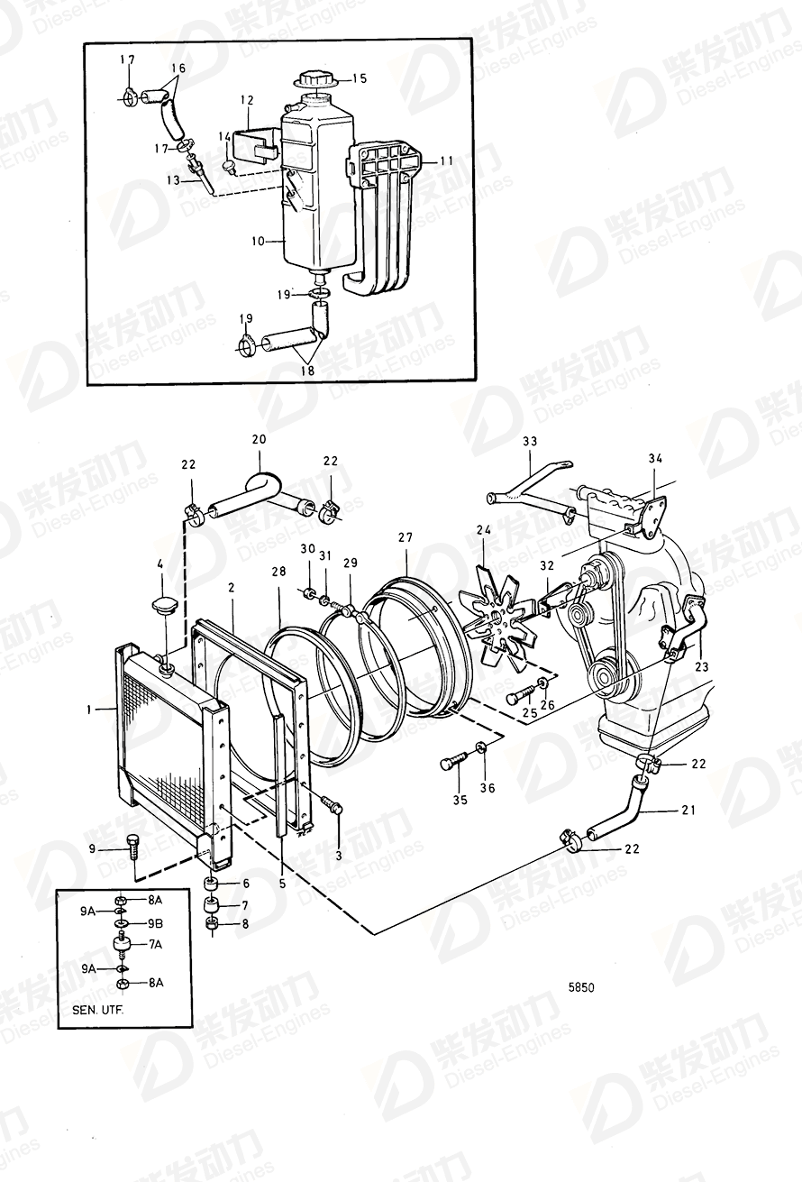 VOLVO Bracket 844023 Drawing